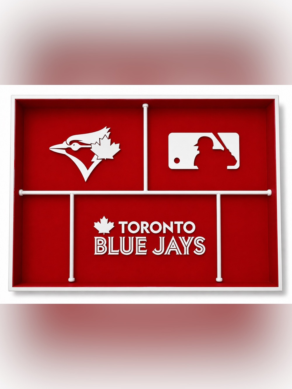 Toronto Blue Jays Red MLB Pocket Dump Tray - For Keys, Wallet, Money, Etc